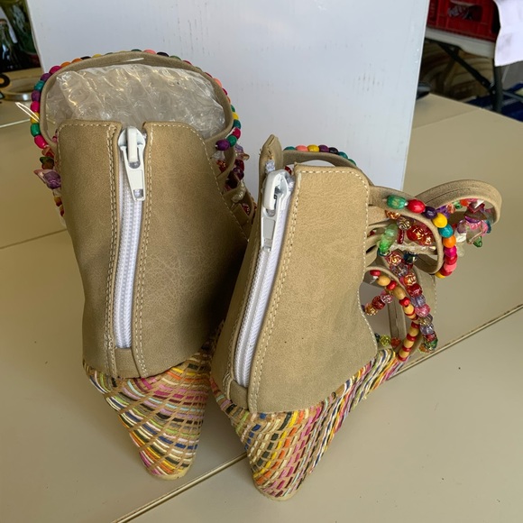 Sold…Get More Beauty Wedge Beaded Wedge Heels - Picture 5 of 13